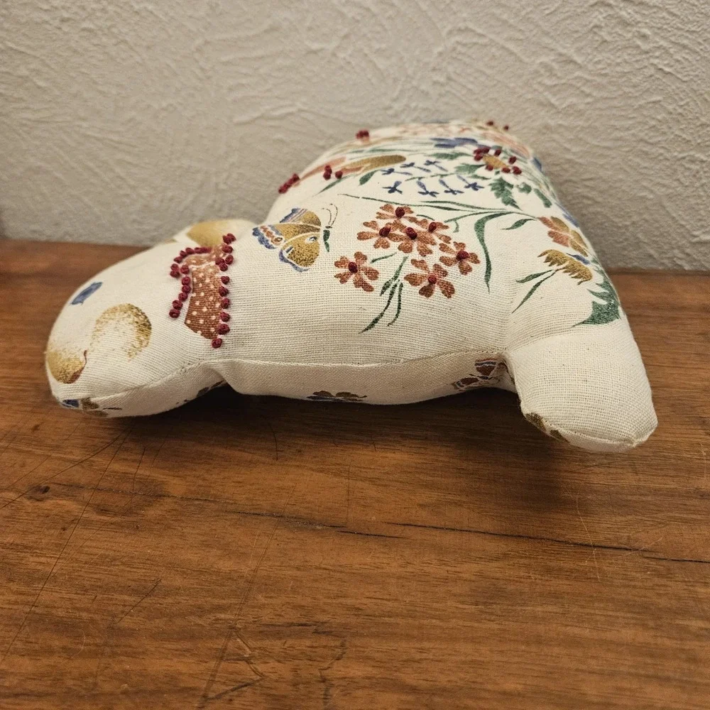 Vintage Plush Stuffed Bunny Fabric Decorative Cloth Folk Art Rabbit Pillow‎